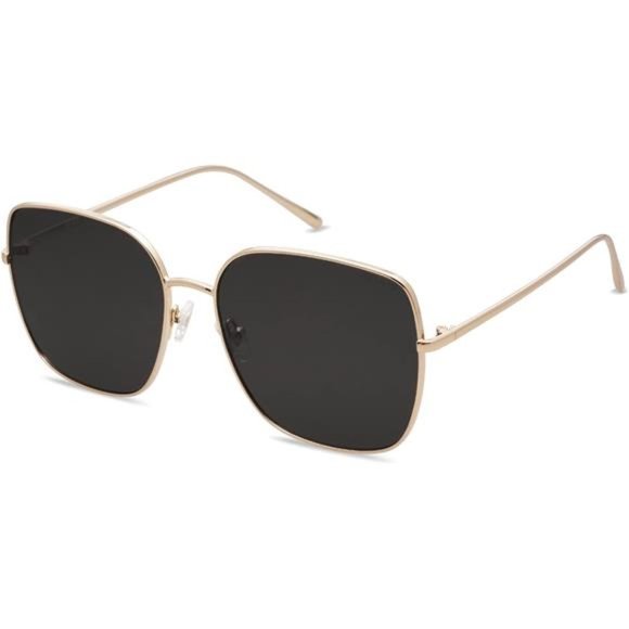 ??? Oversized Square Metal Frame Sunglasses for Women Men Flat Mirrored Lens main image 5